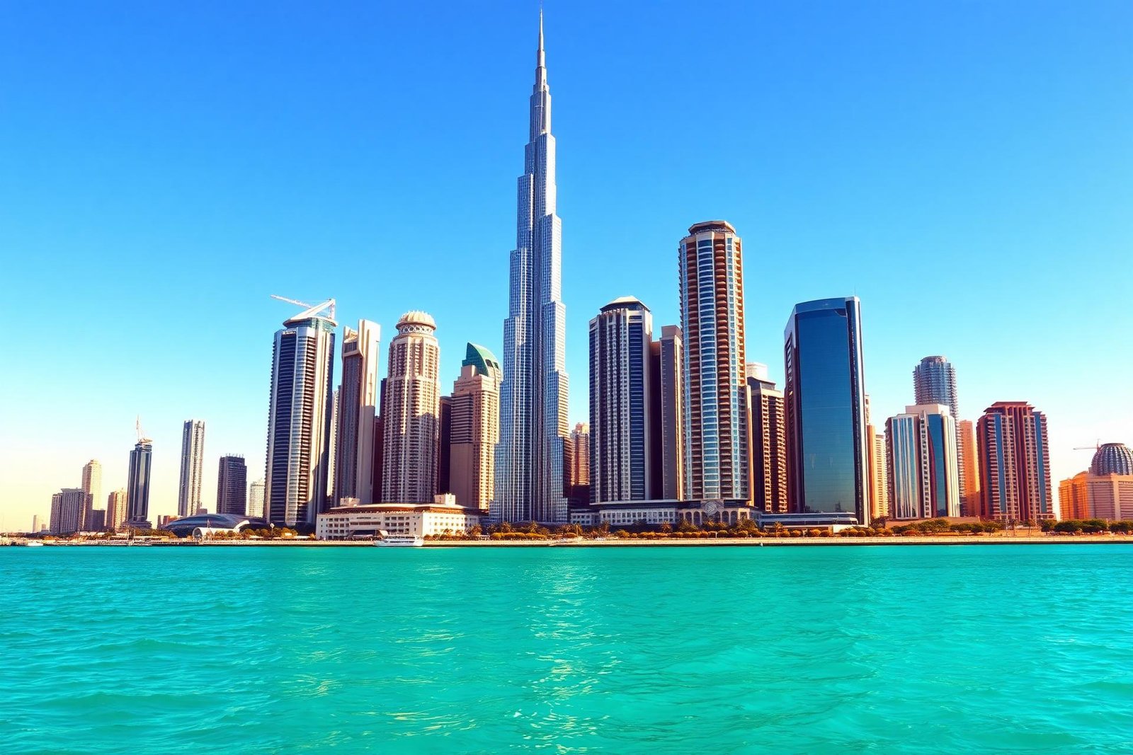 Dubai skyline at dusk